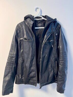 SMOG Black Faux Leather Moto Jacket | Biker Style